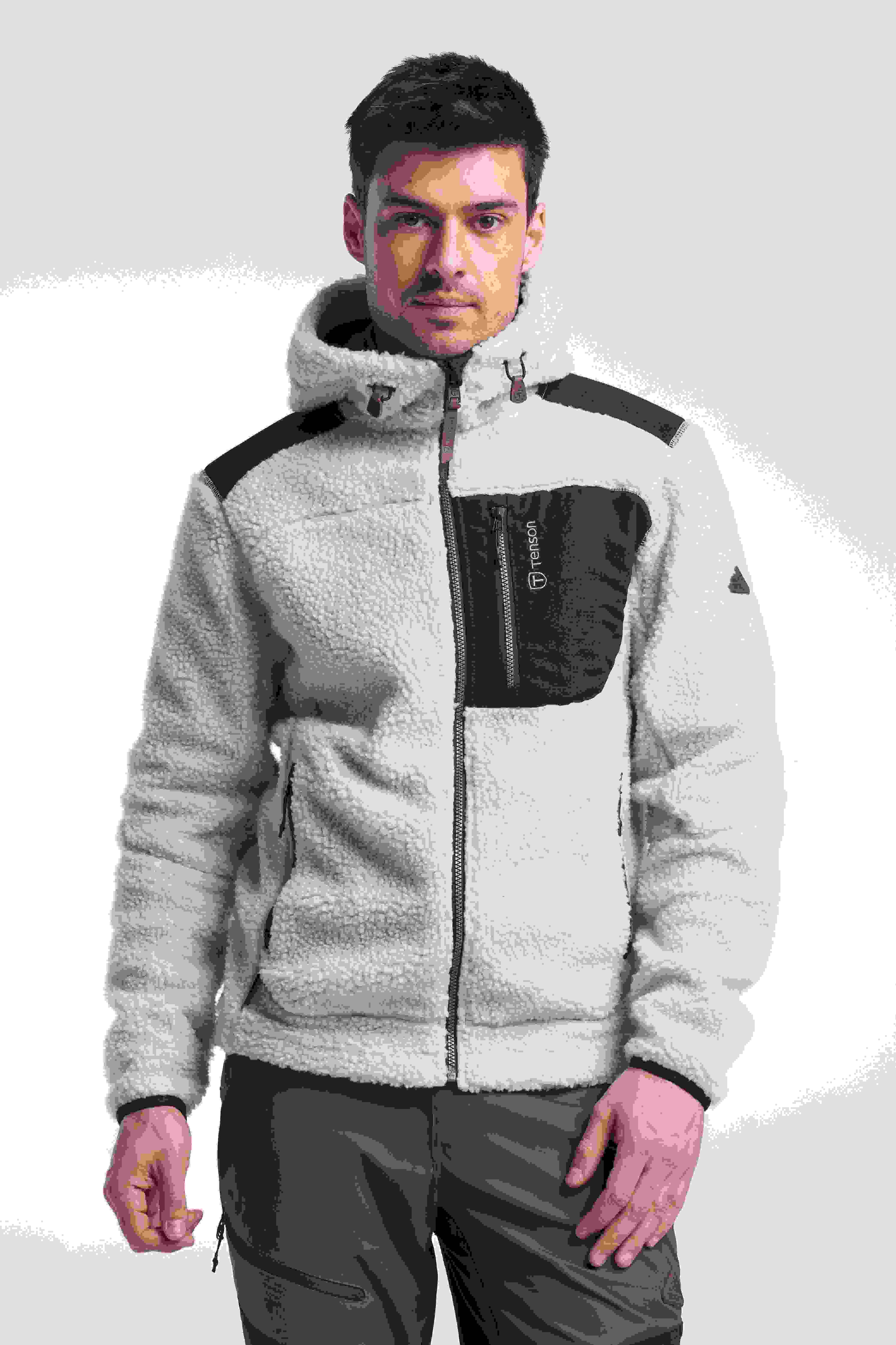 Himalaya Teddy Zip - Teddy jacket with hood - Light Grey