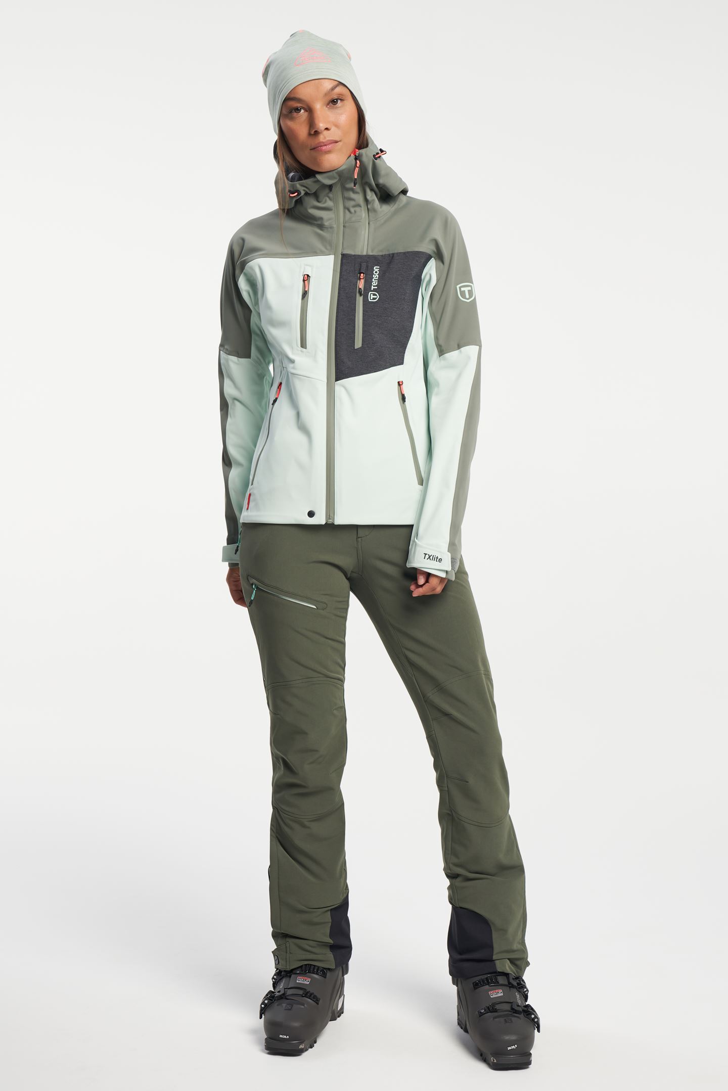 Banyan Kenia Stevig Ski Touring Softshell - Ski Touring Softshell Jacket for Women - Dusty Aqua