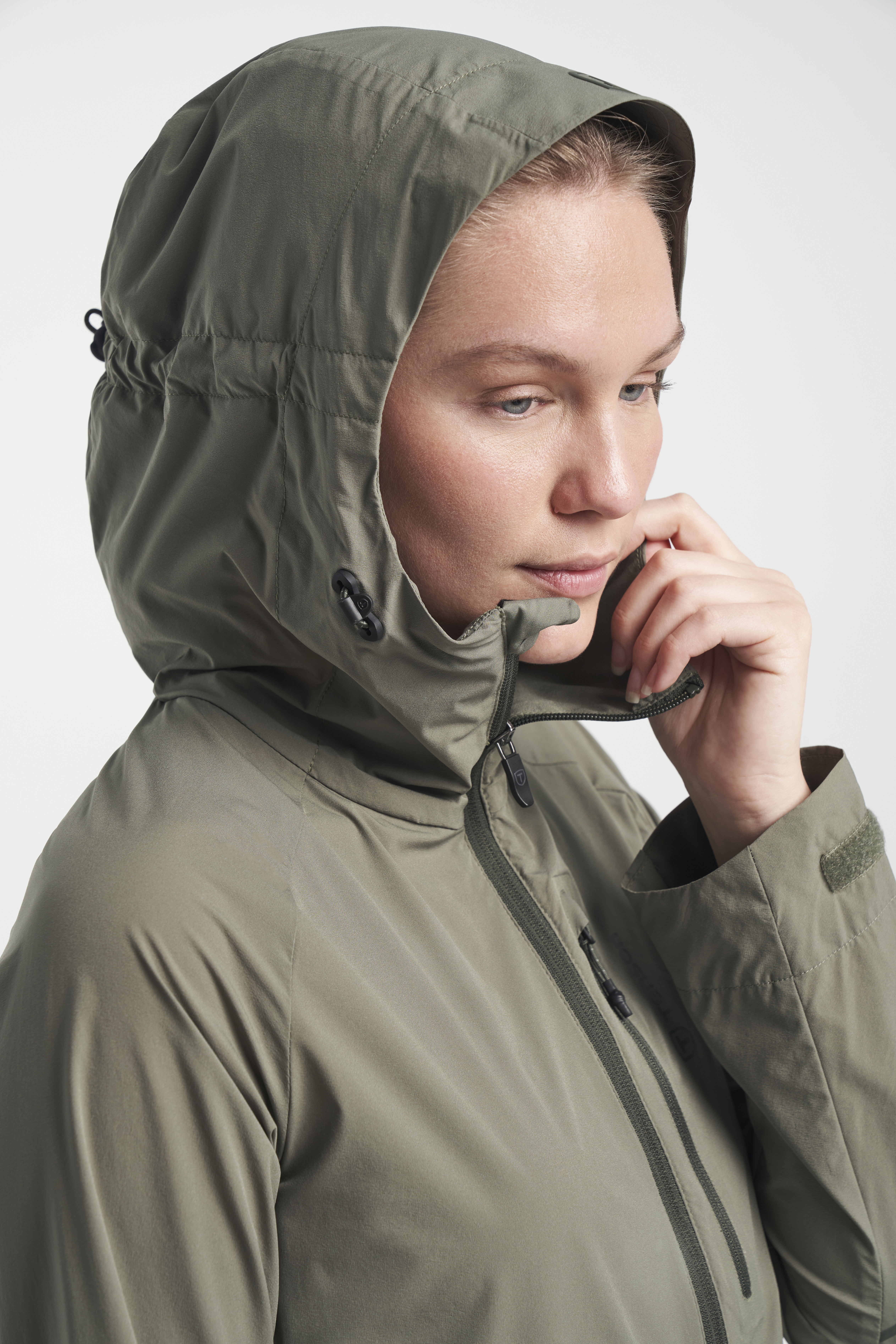 Olive rain shop jacket women's