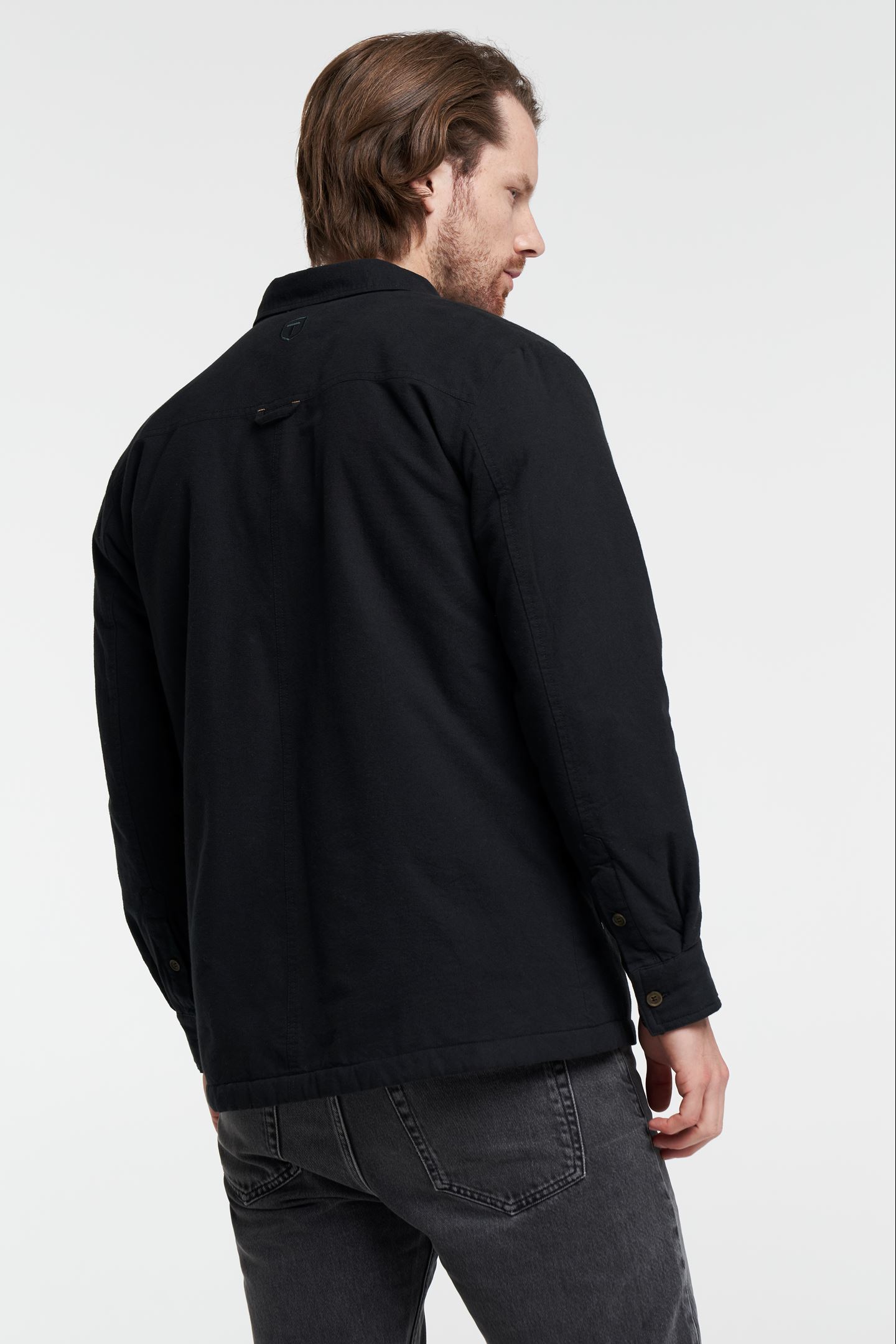 Cargo Jacket Black Overshirt - - Lined Shirt