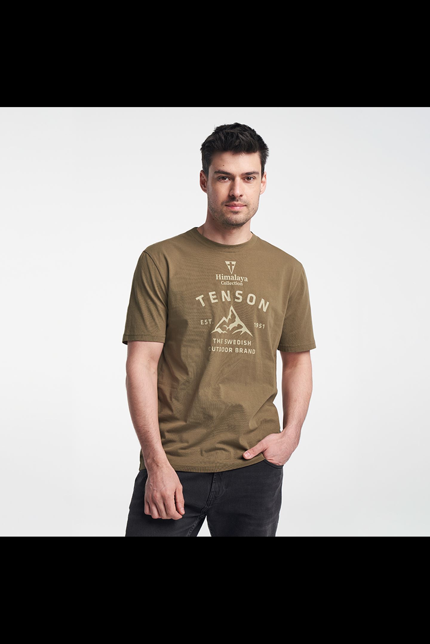 piano maatschappij walgelijk Himalaya Tee - Organic Cotton T-shirt - Olive
