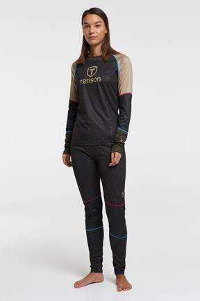 CORE Baselayer set - Women's Polyester Thermal Outfit - Leo Olive