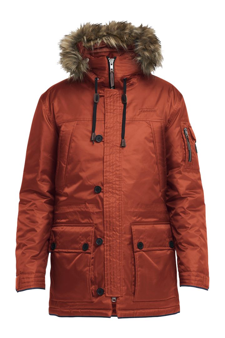 Himalaya Anniv Jacket - Jacka med pälskrage för herr - Dark Orange