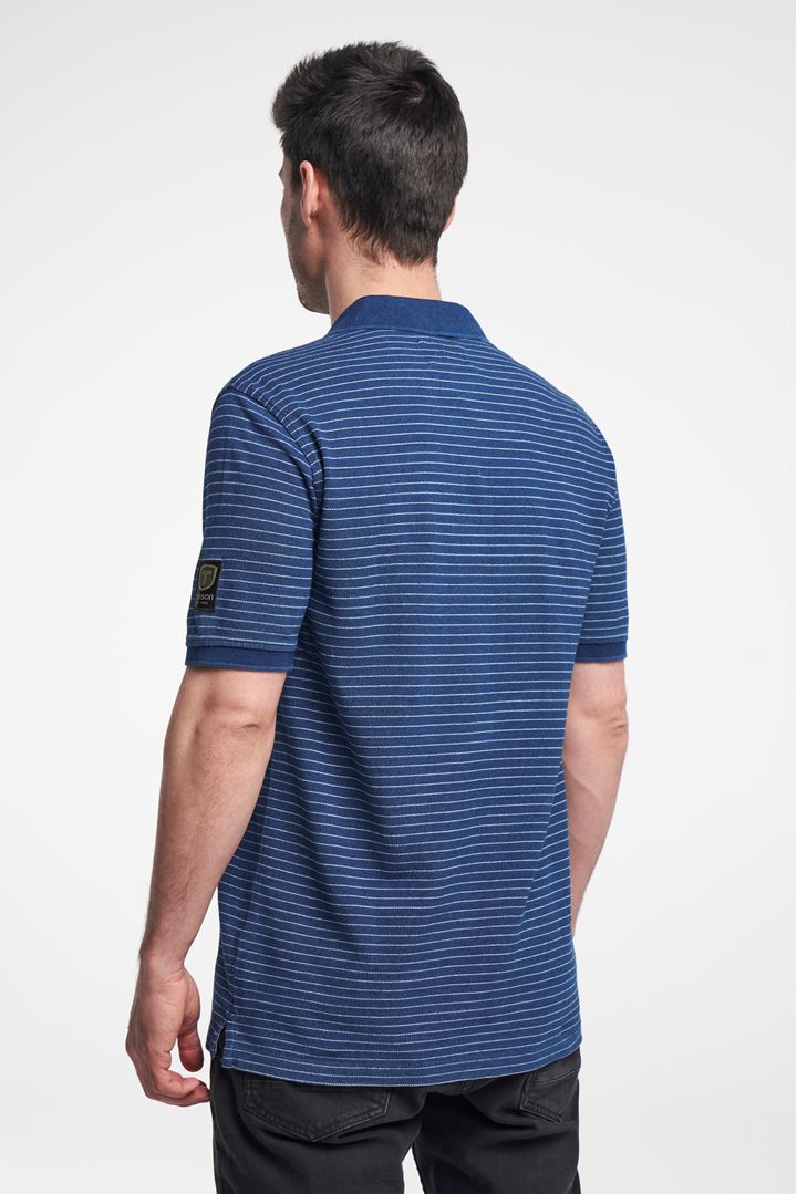 Dean Polo - Men's striped polo shirt - Dark Blue
