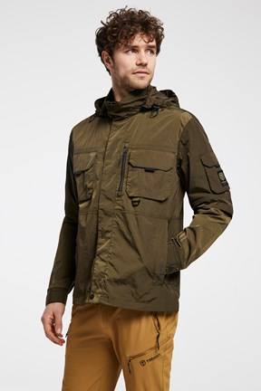 Jeffers Jacket - Vindtät jacka med avtagbar huva - Dark Olive