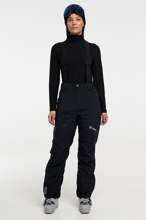 Core Ski Pants - Women's Ski Pants with Removable Braces - Black