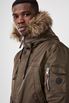Himalaya Anniversery - Jacke mit Pelzkragen für Herren - Dark Khaki