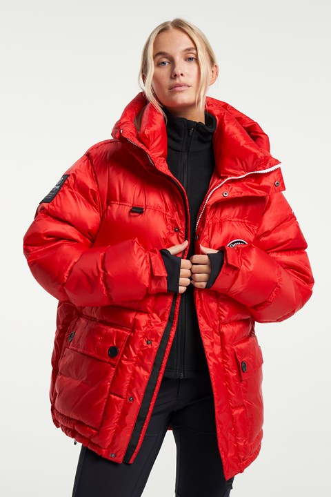 Naomi Expedition Jacket - Donsjas met capuchon - Unisex - Red