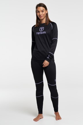 CORE Baselayer set - Women's Polyester Thermal Outfit - Black