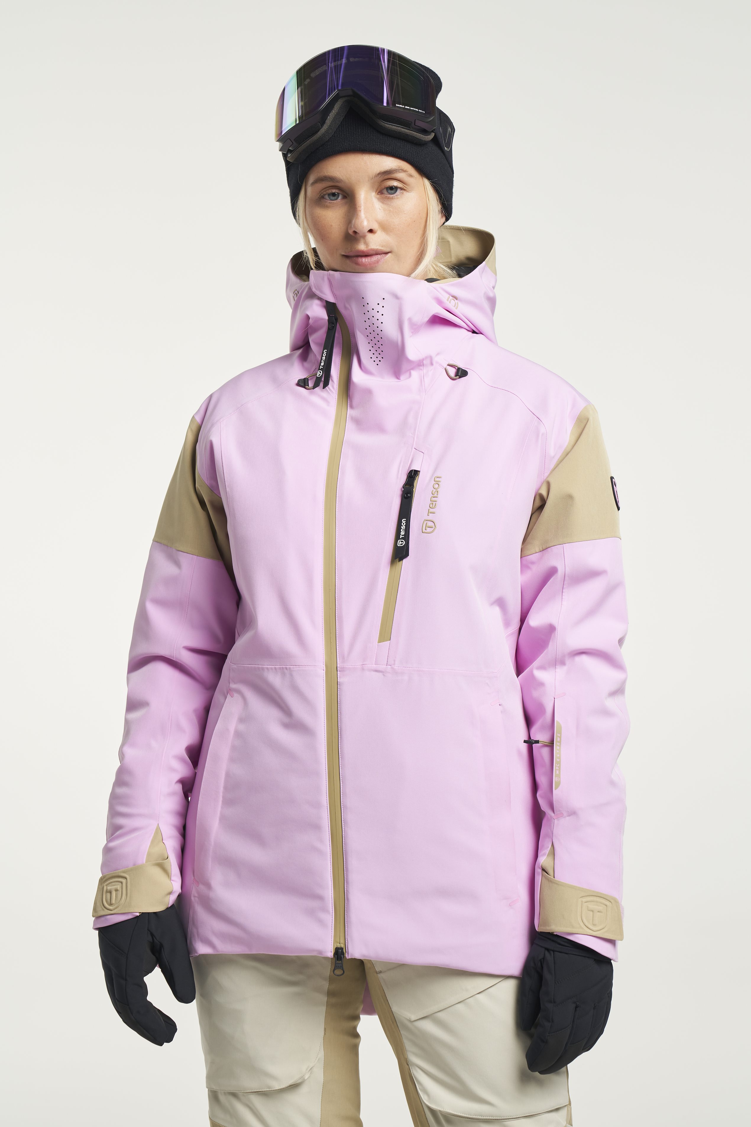 Pink and white ski jacket hotsell