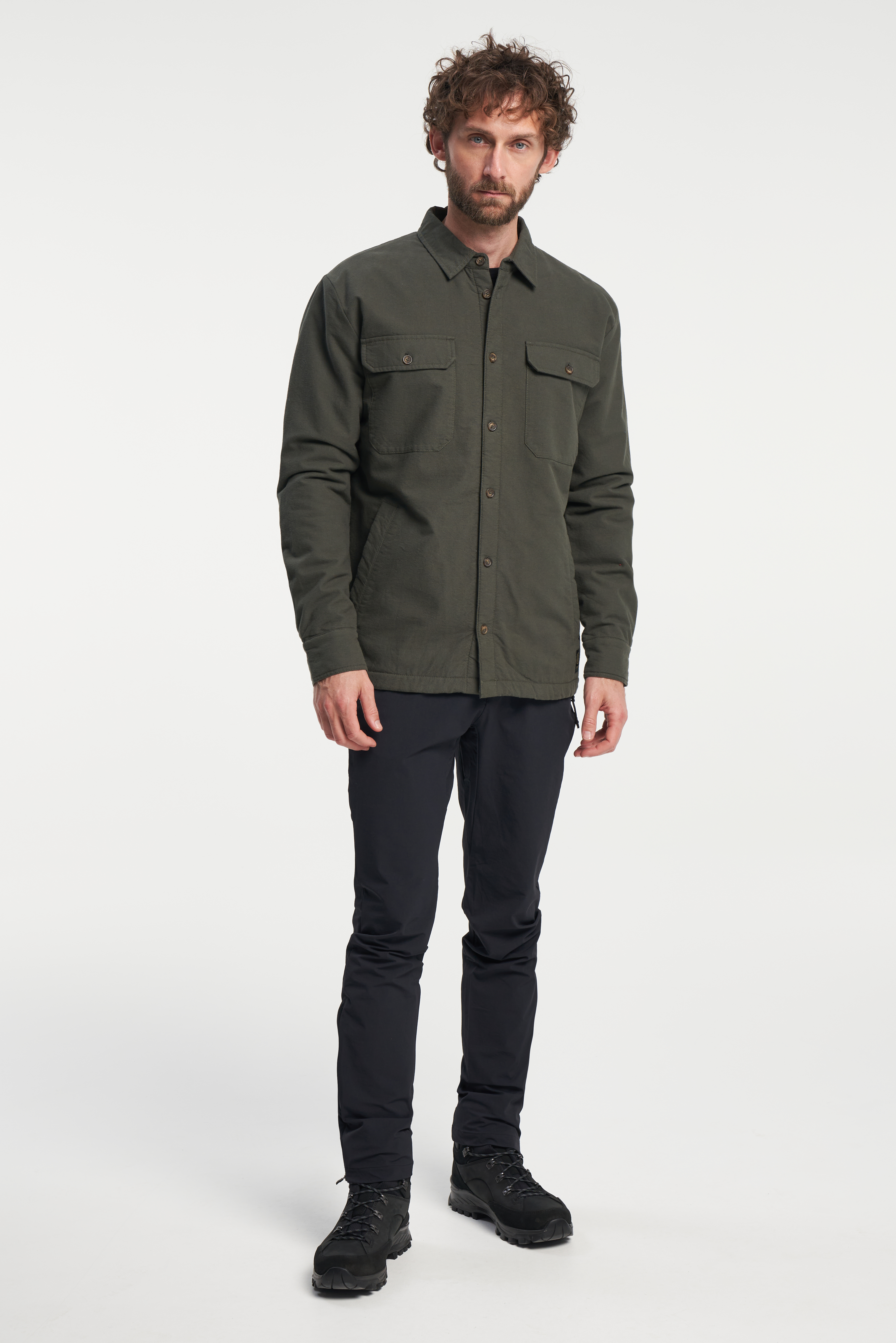 Mens olive shirt on sale jacket