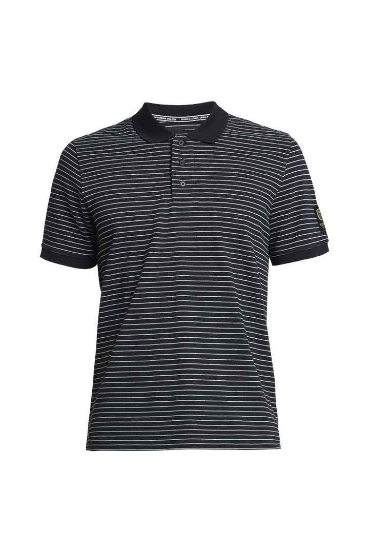 Dean Polo - Men's striped polo shirt - Black
