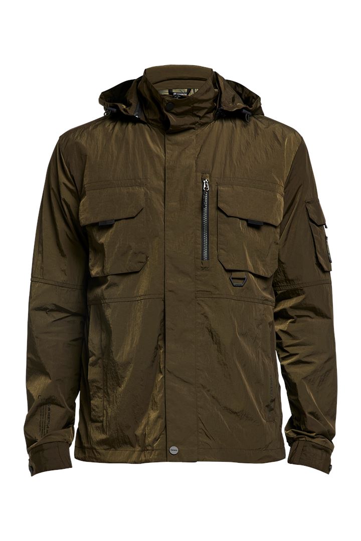 Jeffers Jacket - Vindtät jacka med avtagbar huva - Dark Olive