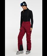 Core Ski Pants Women - Skihose mit abnehmbaren Trägern für Damen - Deep Red