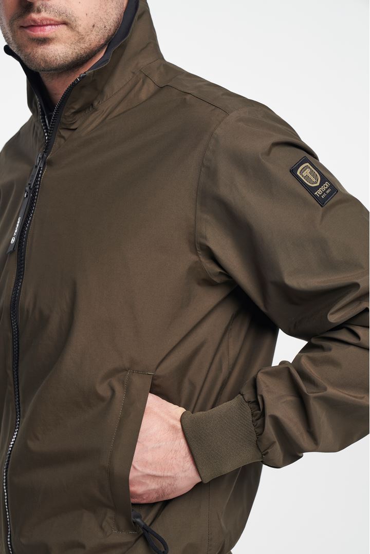 Nyle Jacket - Bomber jacket with collar - Dark Olive