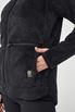 Nechako Pile Jacket - Fleecetröja med huva för dam - Black