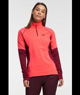 Baselayer Half Zip - Women's Thermal Shirt with Zip - Coral
