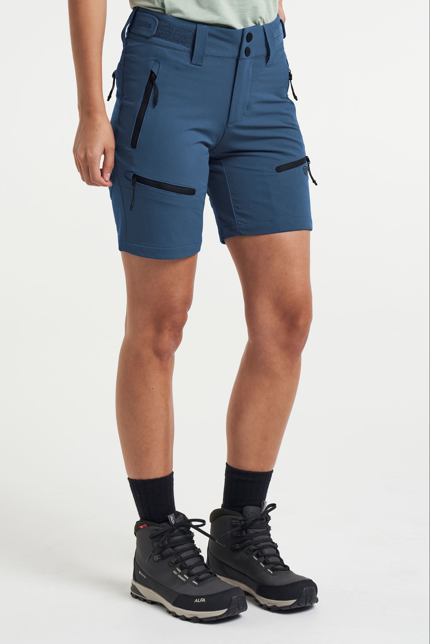 binnen De daadwerkelijke Nadeel TXlite Flex Shorts - Dames wandelshorts met stretch - Dark Blue