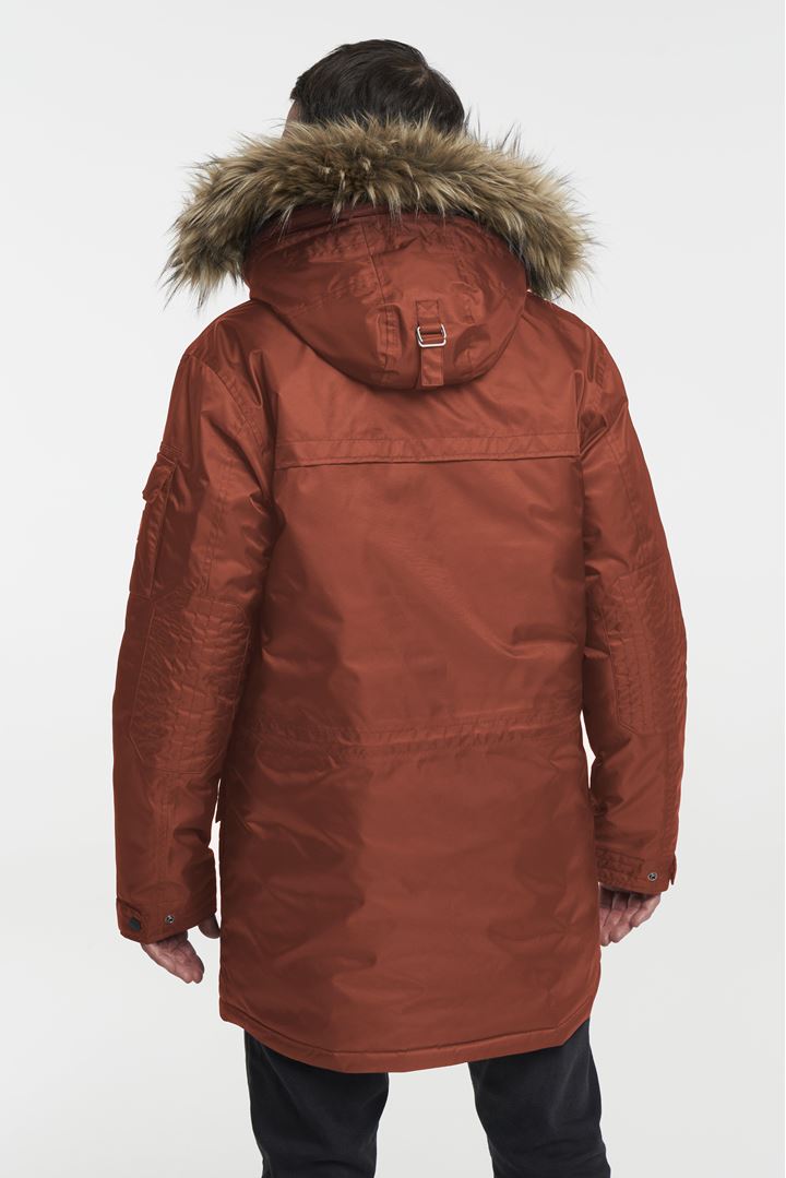 Himalaya Anniversary Jacket - Jacke mit Pelzkragen für Herren - Dark Orange