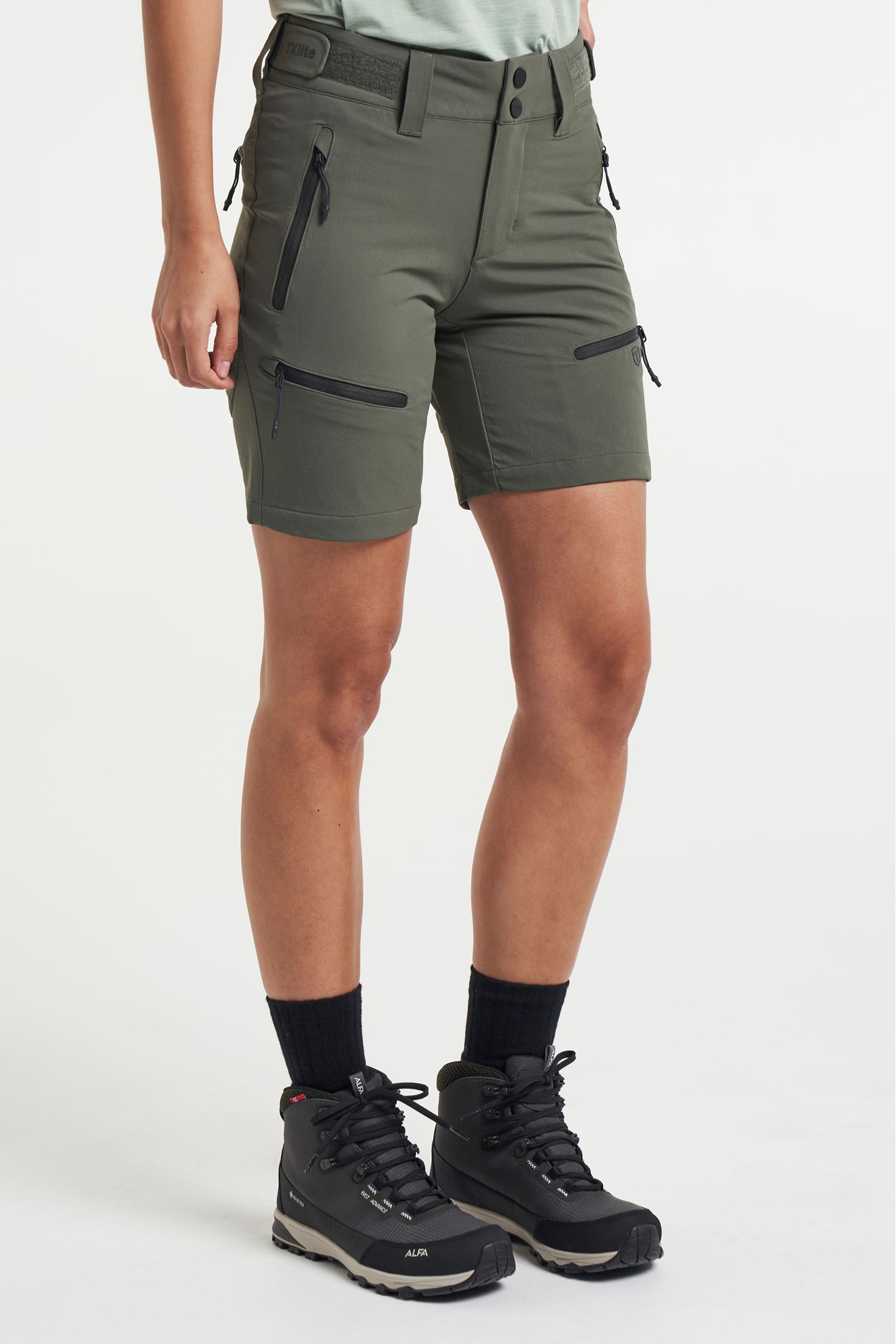 TXlite Flex Shorts - Women's Hiking Shorts with stretch - Dark Khaki
