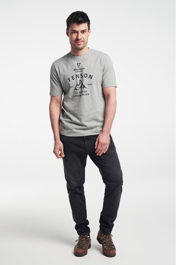 Himalaya Tee - T-shirt i økologisk bomuld - Grey