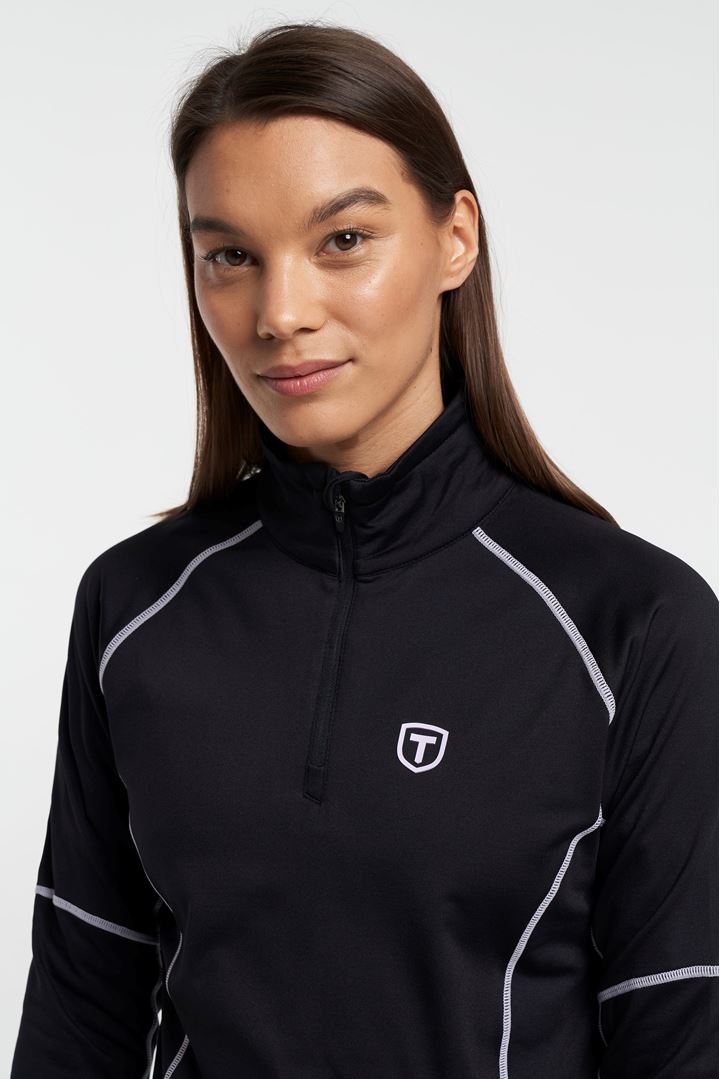 Baselayer Half Zip - Women's Thermal Shirt with Zip - Black