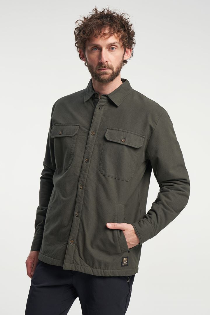 Cargo Shirt Jacket - Gefüttertes Überhemd - Dark Khaki
