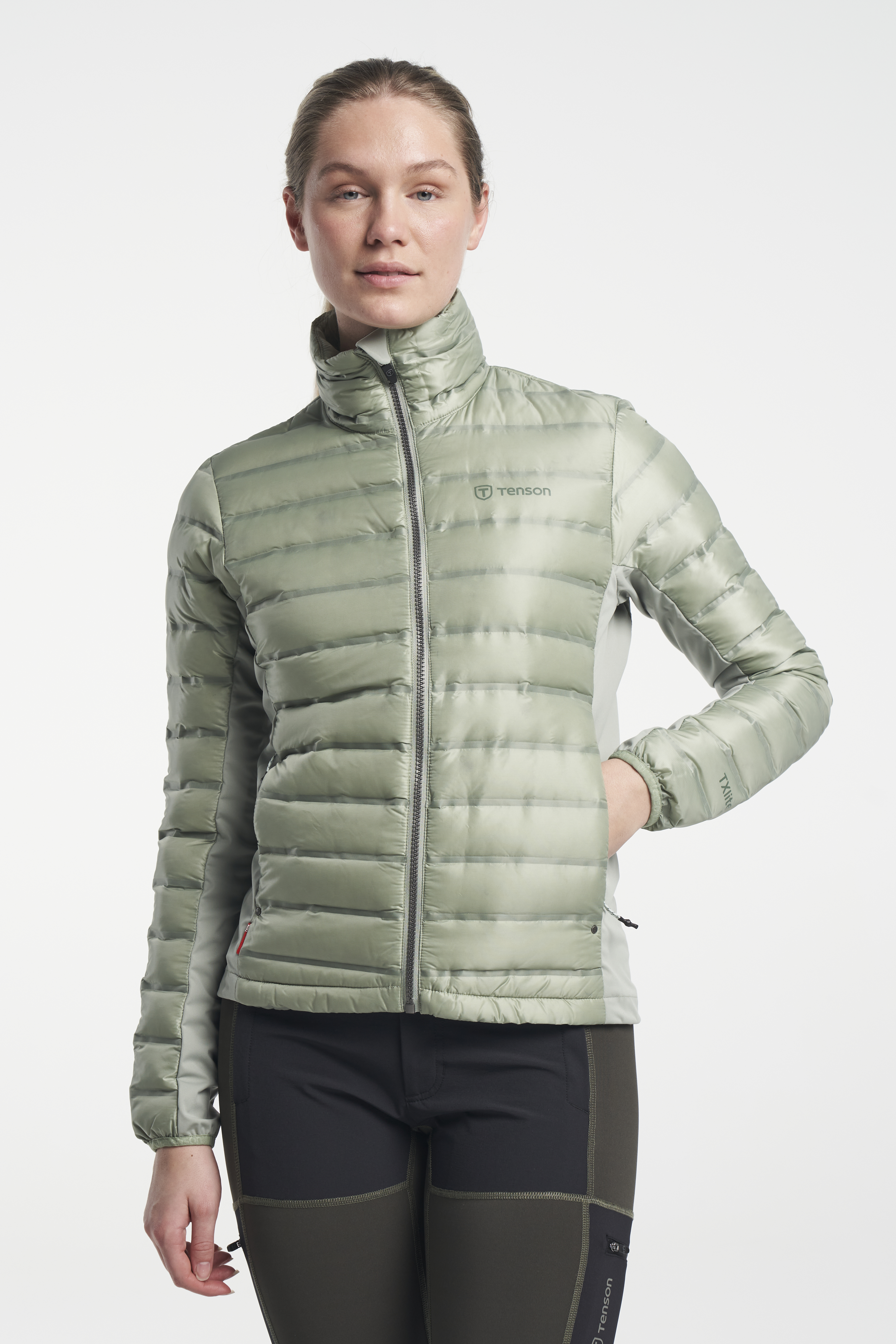 TXlite Down Jacket Women s lightweight down jacket Grey Green