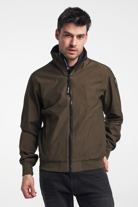 Nyle MPC Jacket - Bomber jacket with collar - Dark Olive