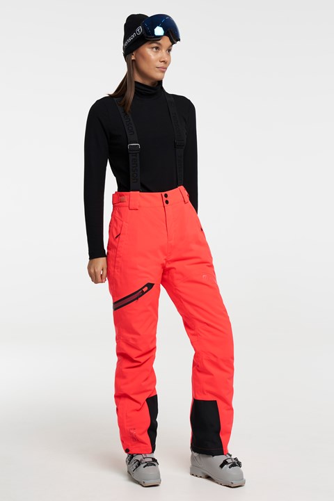 Core Ski Pants - Skihose mit abnehmbaren Trägern für Damen - Coral