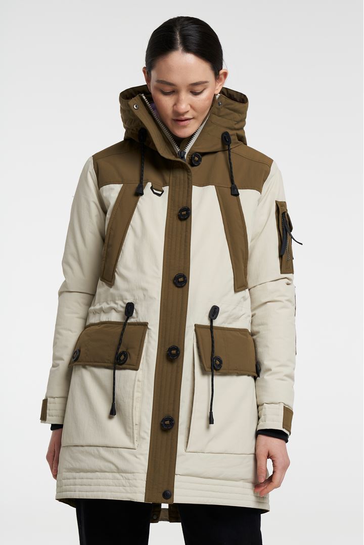 Himalaya Ltd Jkt W - Light Beige - Winter Jacket with High Collar - Light Beige