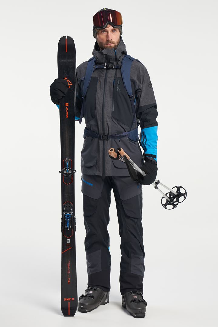 Ski Touring Shell Jacket - Ski Touring Jacket for extreme conditions - Blue Graphite