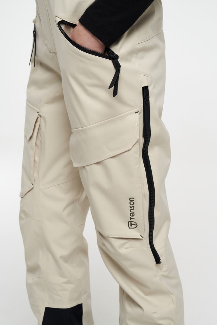 Sphere BIB Pants - Women's Ski Pants with Braces - Light Beige