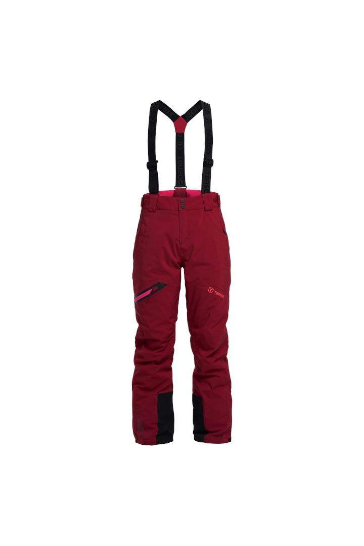 Core Ski Pants - Skihose mit abnehmbaren Trägern für Damen - Deep Red