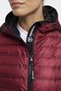 Icelyn Down Jacket - Short, Hooded Down Jacket - Deep Red