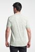 Leigh Leaf Polo - Men's patterned polo shirt - Grey Green