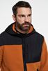 Block Zip Hoodie - Smart Fleece Shirt - Dark Orange