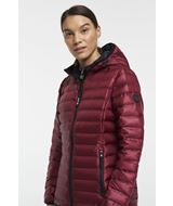Icelyn Down Jkt W - Short, Hooded Down Jacket - Deep Red