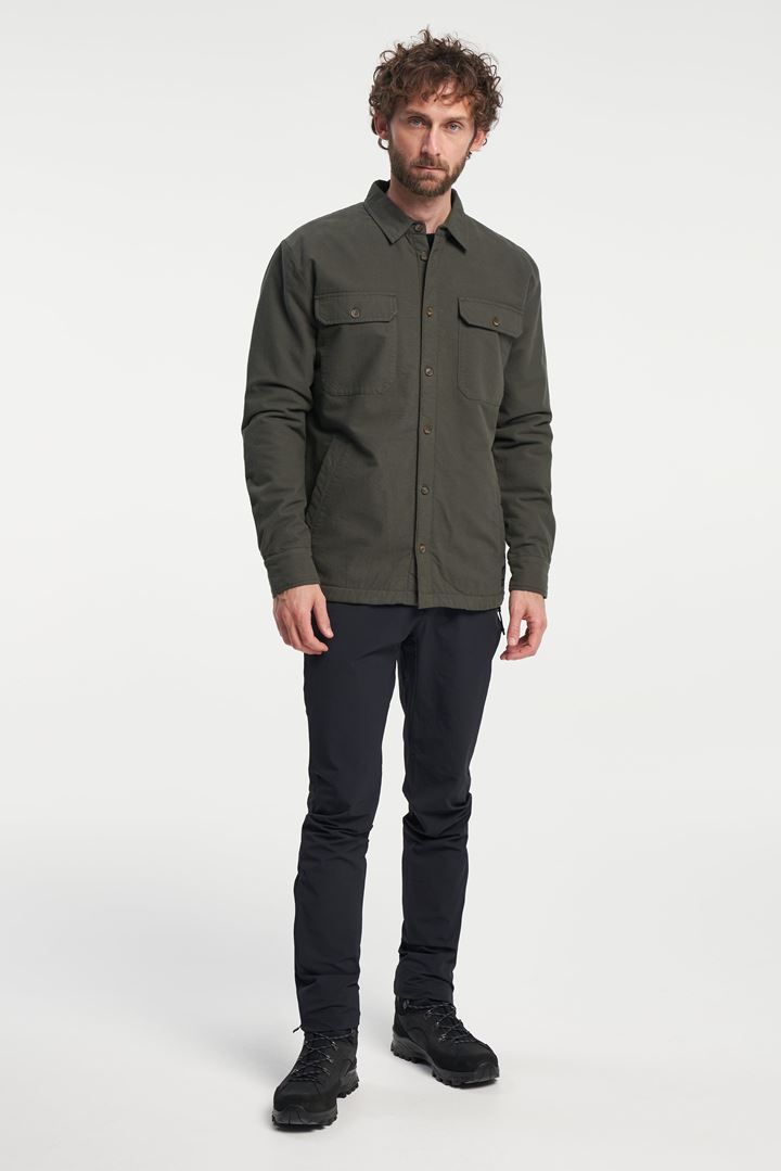 Cargo Shirt Jacket - Fodrad overshirt - Dark Khaki