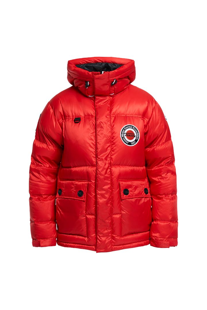 Naomi Expedition Jacket - Down Jacket with Hood - Unisex - Red