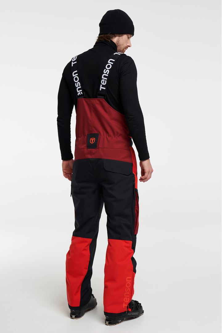 Sphere BIB Pants Men - Men's Ski Trousers with Braces - Orange