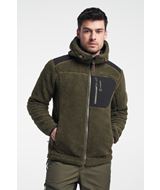 Himalaya Teddy Zip M - Teddy jacket with hood - Olive