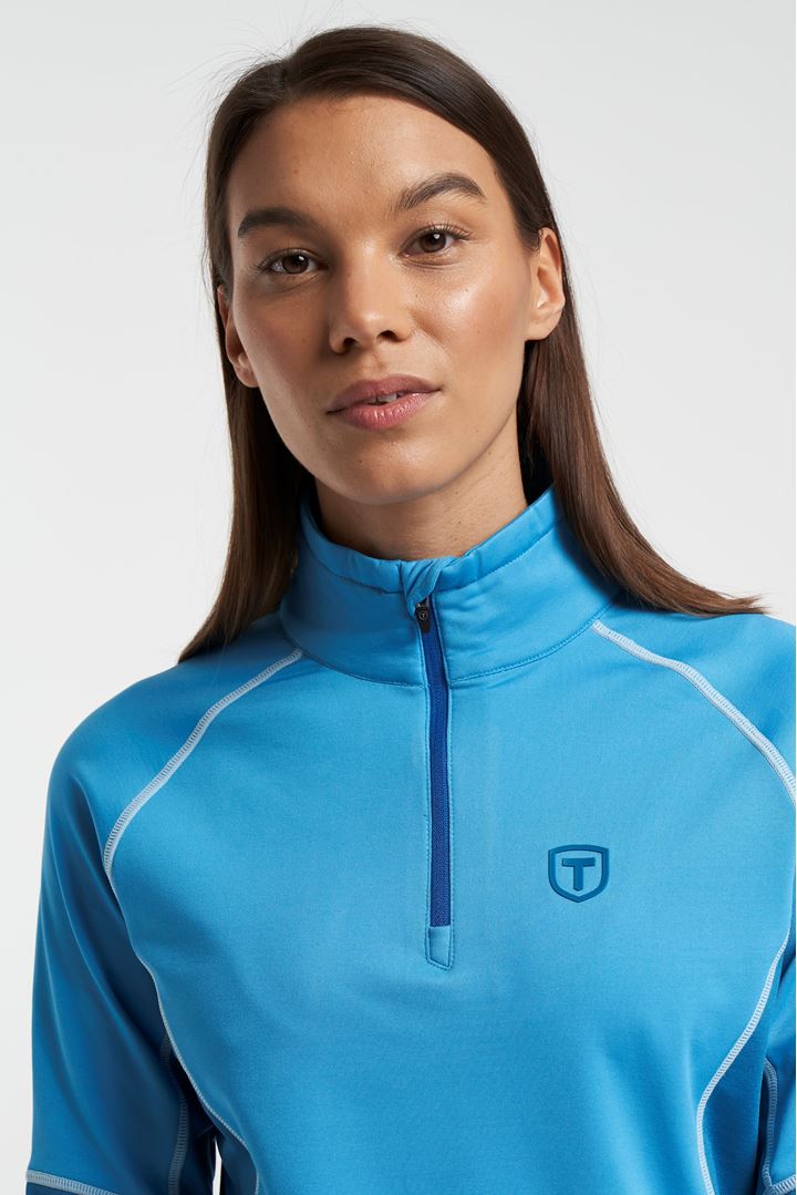 Baselayer Half Zip - Women's Thermal Shirt with Zip - Turquoise