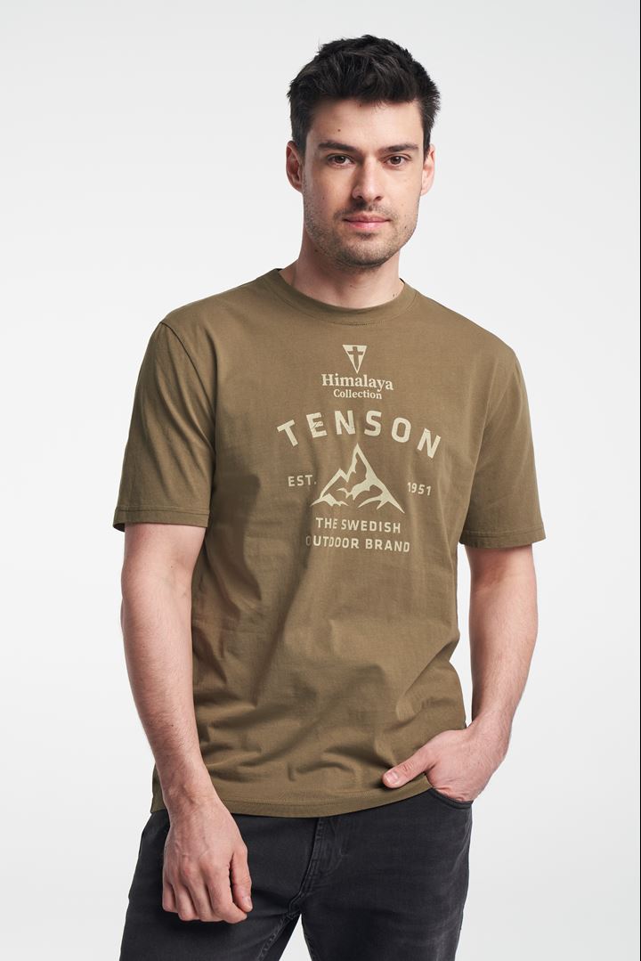 Himalaya Tee - T-shirt i økologisk bomuld - Olive
