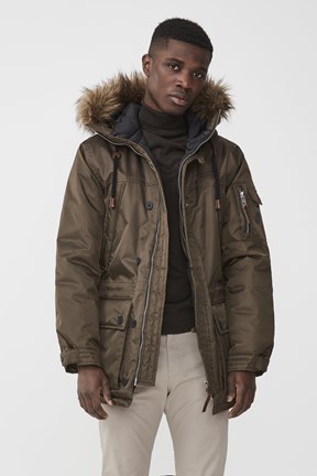 Himalaya Annivers. - Fur Collar Jacket - Dark Khaki