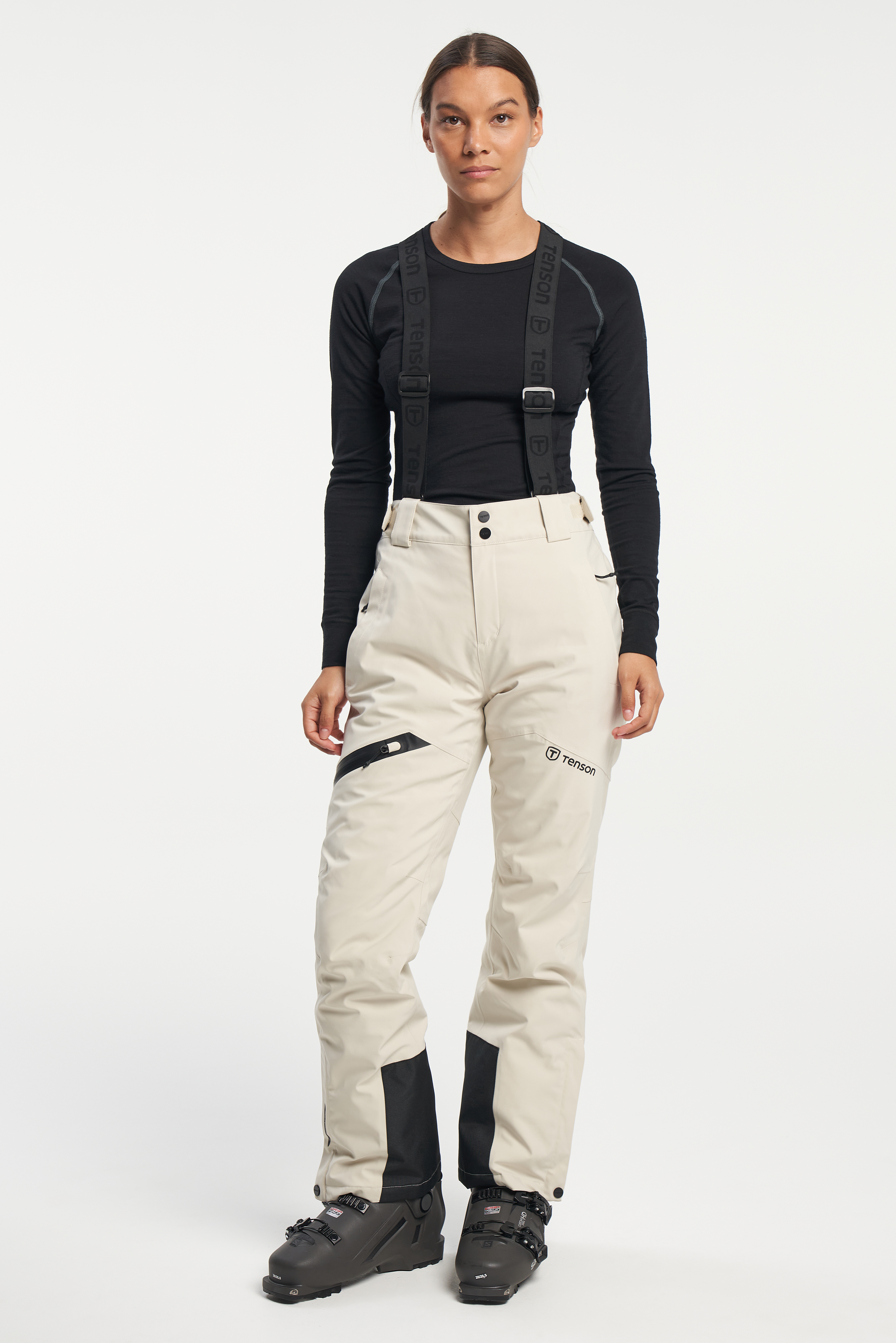 Women's snow sale pants with suspenders