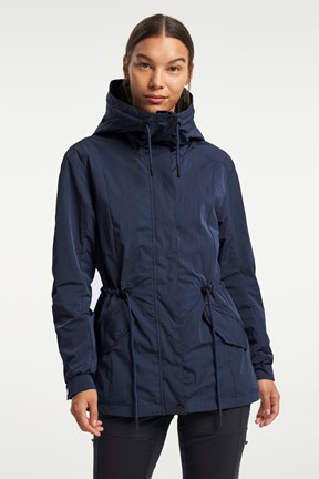Eline Jacket Woman - Long women's outdoor jacket - Dark Navy