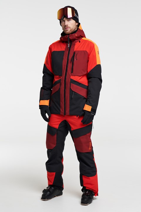 Sphere Ski Jacket - Ski Jacket with Snow Skirt - Orange