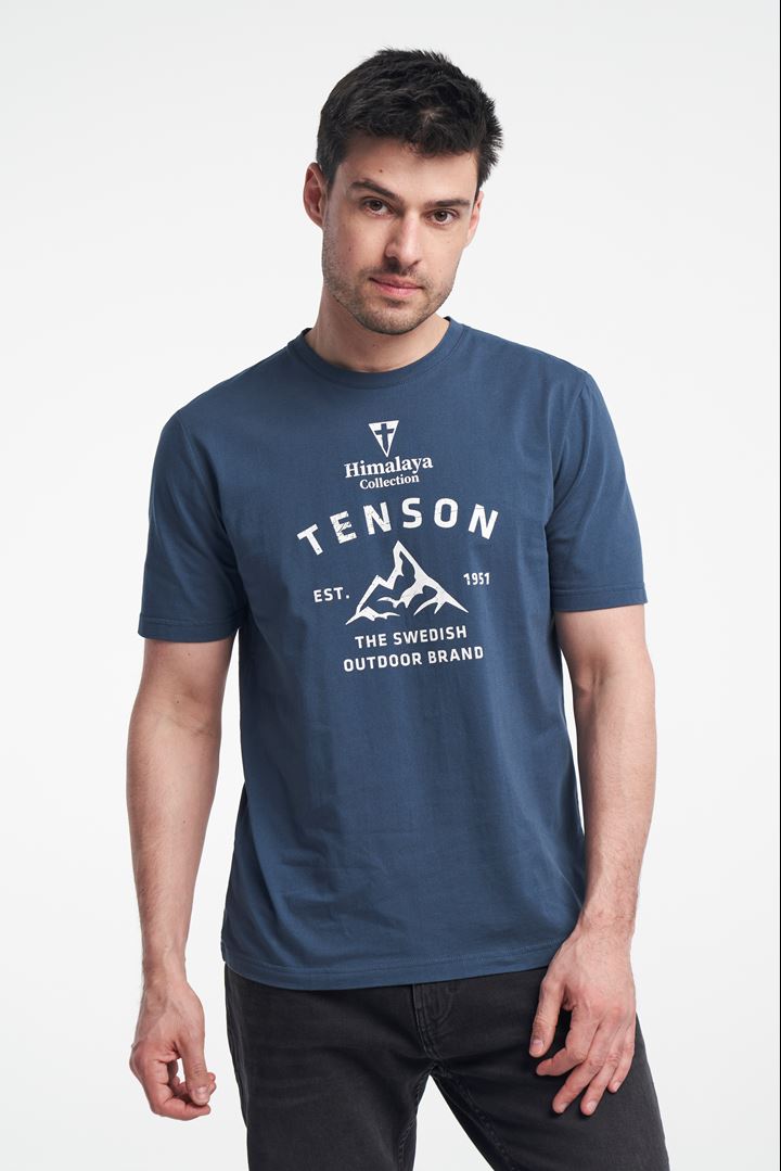 Himalaya Tee - T-shirt i økologisk bomuld - Dark Blue