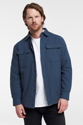 Cargo Shirt Jacket - Fodrad overshirt - Dark Blue